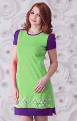 Платье, цвет Зеленый/фиолетовый (F)