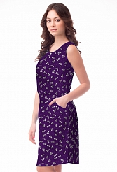 Платье, цвет Фиолетовый/бантики (C)
